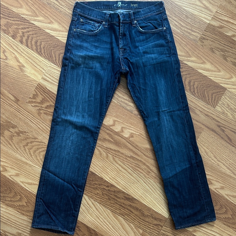 7 For All Mankind Dark Blue Slim Jeans
